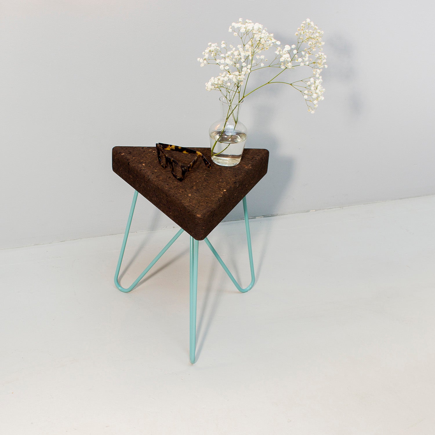 Tres stool/table - expanded cork